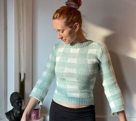 from frumpy sweater to chanel inspired top