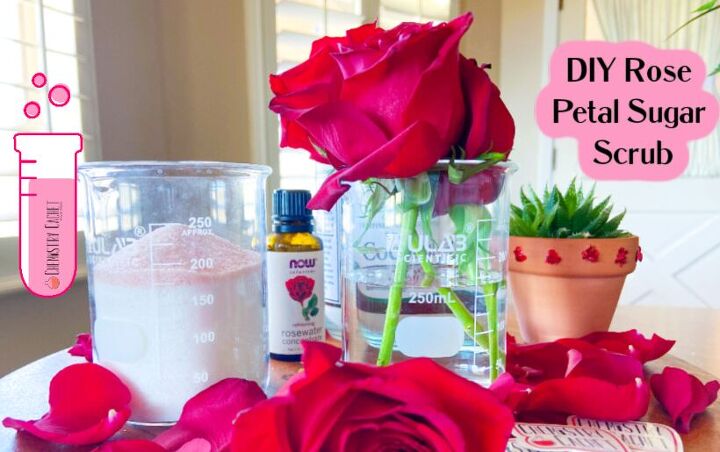 easy diy rose petal sugar scrub recipe
