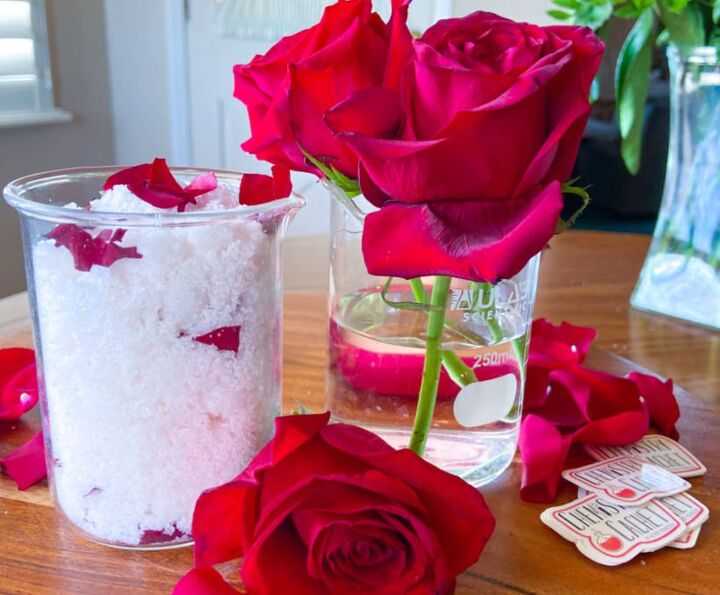 easy diy rose petal sugar scrub recipe