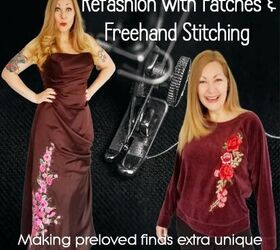 refashion with patches freehand stitching