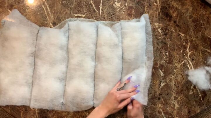 how to make a puffer jacket out of a plush walmart blanket, How to make your puffer jacket puffy