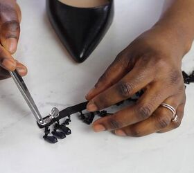 how to make cute diy shoe clips easily using beaded trim, DIY shoe clip ideas