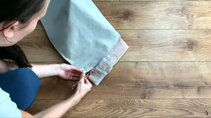 how to sew a tote bag cute pink dior book tote dupe, Cutting of the excess fabric