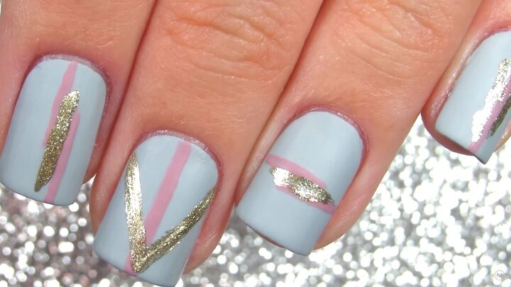 how to create quick easy short nail designs that look classy, Short nail designs