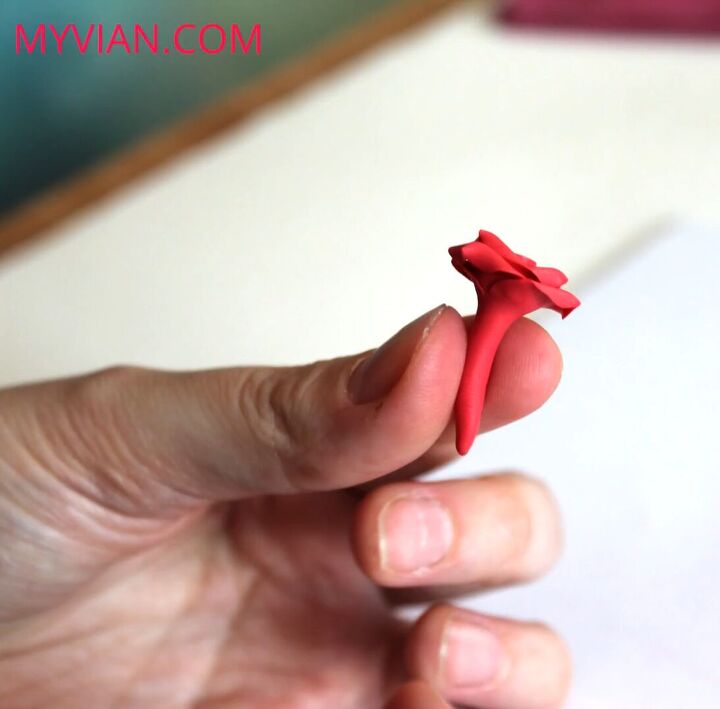 how to make dainty romantic diy polymer clay rose earrings, DIY polymer clay rose