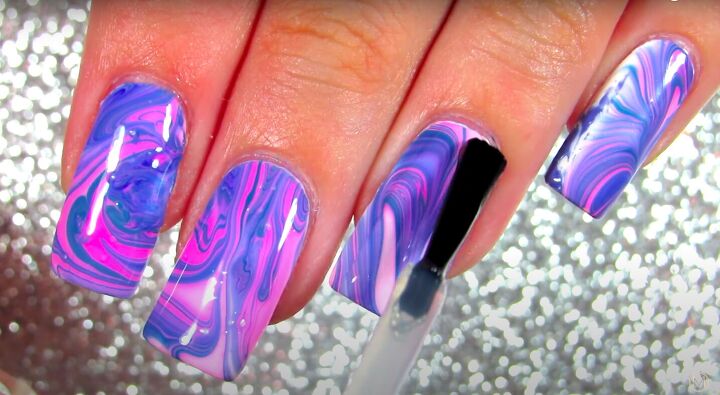how to do water marble nails easily get the best marble effect, Water marble nail art