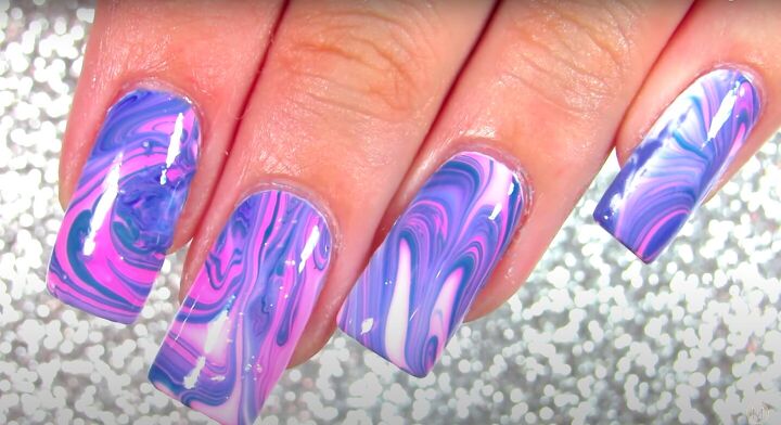 how to do water marble nails easily get the best marble effect, Water marble nails
