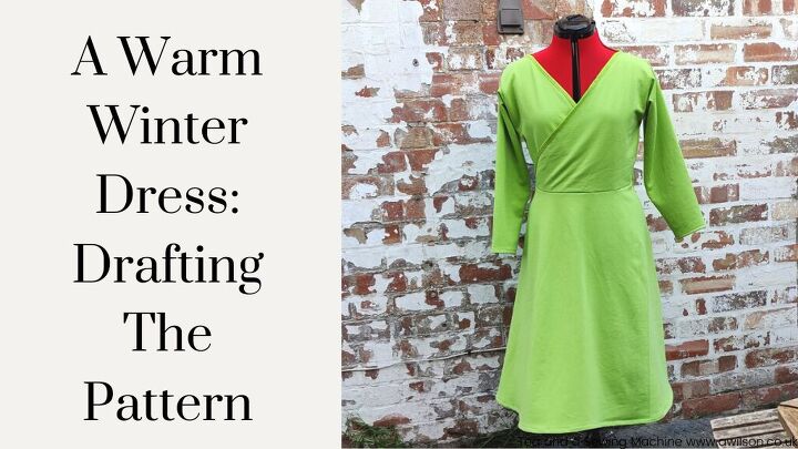 a warm winter dress drafting the pattern how to sew