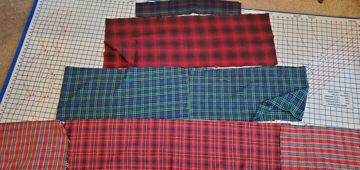flannel peasant skirt from scraps