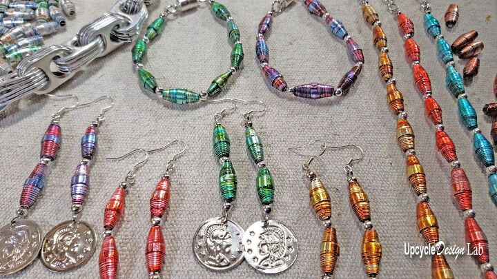 upcycled aluminum cans beaded jewelry