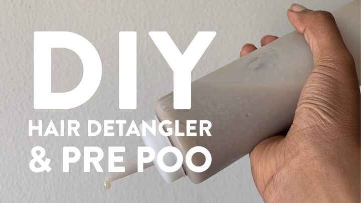 this diy hair detangler pre poo recipe uses all natural ingredients, DIY hair detangler and pre poo recipe