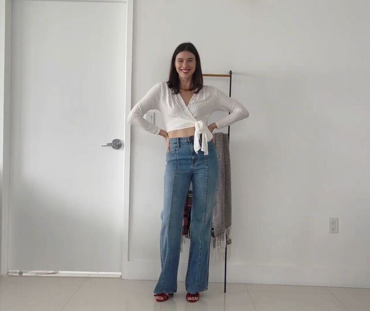 7 cute flare jeans outfit ideas that have every occasion covered, What to wear with flare jeans