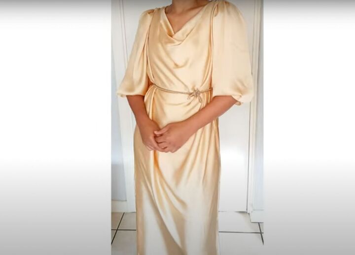 How to Make an Elegant Cowl Neck Dress Without a Sewing Pattern | Upstyle How to Make an Elegant Cowl Neck Dress Without a Sewing Pattern | Upstyle