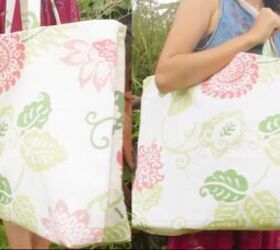 how to sew a tote bag in 3 different ways, Easy DIY tote bag with a flat bottom