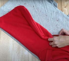 add a hood to any jacket with this simple detachable hood diy, Tracing the outline of the hood