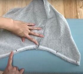 add a hood to any jacket with this simple detachable hood diy, Marking the DIY hood