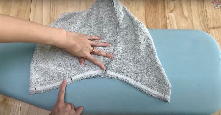 add a hood to any jacket with this simple detachable hood diy, Marking the DIY hood
