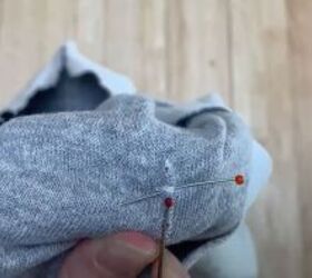 add a hood to any jacket with this simple detachable hood diy, Seam ripping the buttonholes