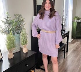 the perfect winter to spring sweater dress