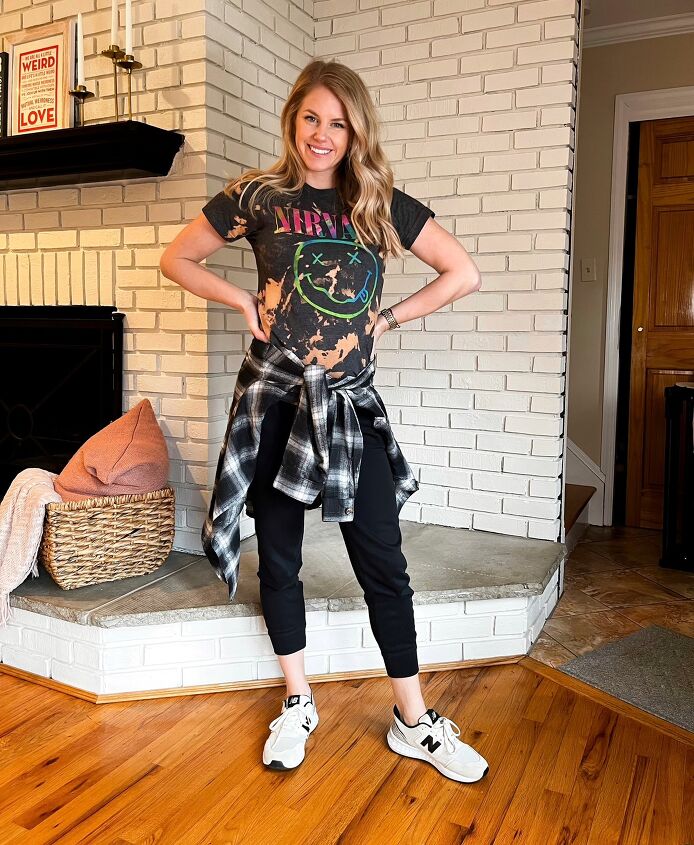 easy ways to style a graphic band tee
