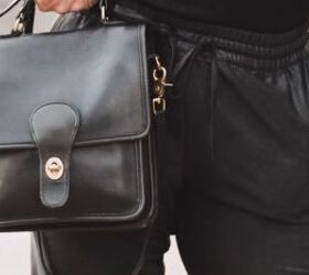 how to style all black outfits 5 chic simple monochrome looks, Black vintage leather bag