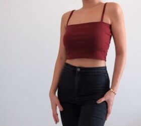 how to make a mini dress a crop top out of an old maxi dress, How to make a crop top