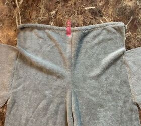 how to make cozy fleecy joggers out of a large fuzzy blanket, How to sew a pair of joggers