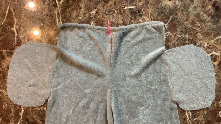 how to make cozy fleecy joggers out of a large fuzzy blanket, How to sew a pair of joggers