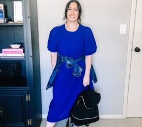 ways to style this blue dress from old navy