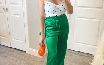 How to Style Green Satin Pants