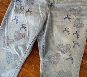 DIY Pattern Jeans With Distress Archival Ink...Sweet and Sassy!