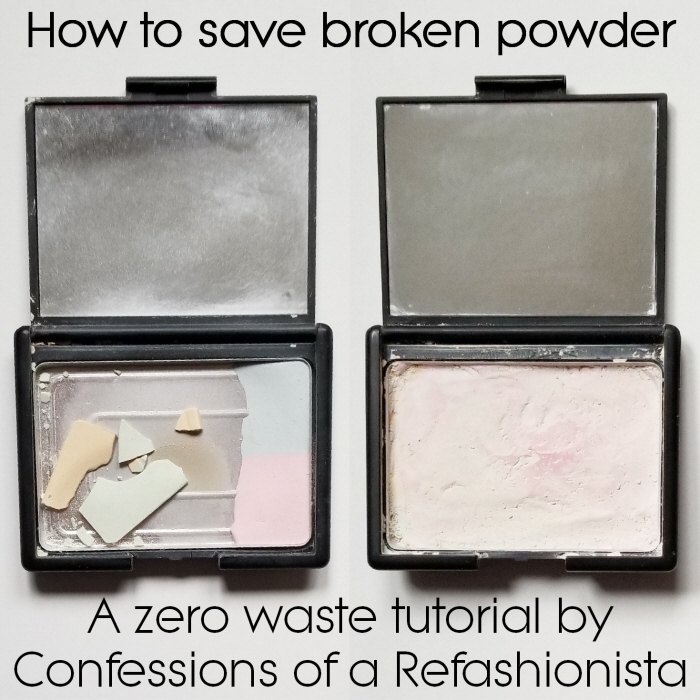 how to save broken powder make up