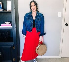 Ways to Style a Red Midi Skirt