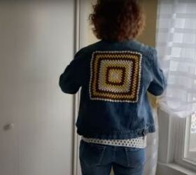 How to Upcycle a Denim Jacket With a Granny Square Doily