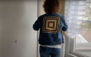 How to Upcycle a Denim Jacket With a Granny Square Doily