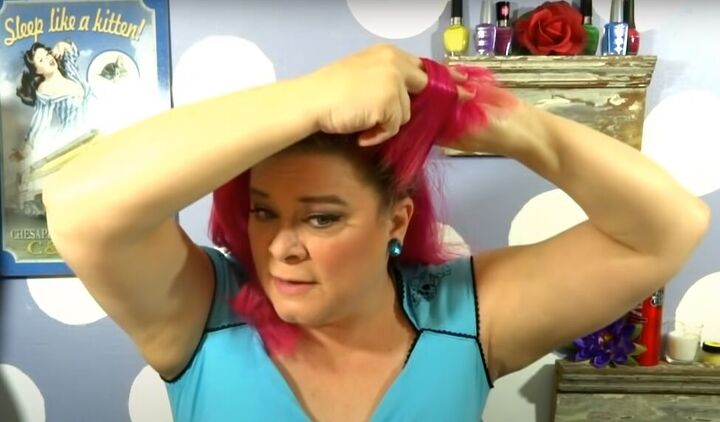how to easily create rockabilly hair victory rolls in 4 different ways, How to do victory rolls with no backcombing