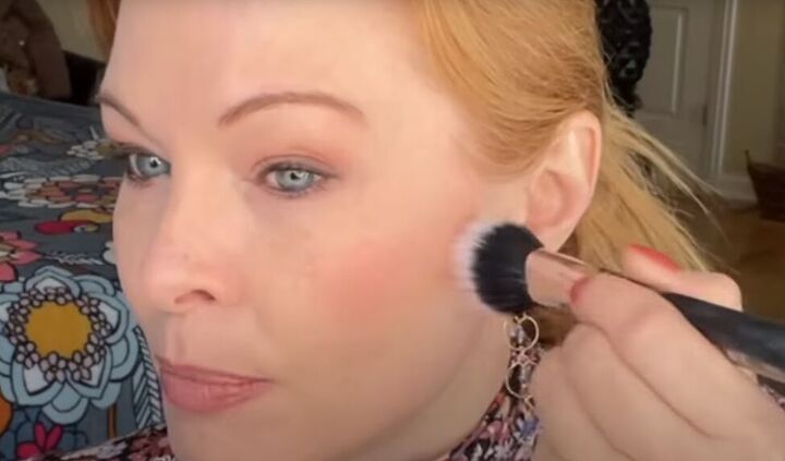 applying cream blush read this dewy skin makeup tutorial first, Applying cream blush with a stippling brush