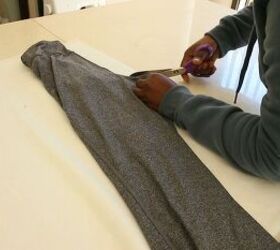 how to make a diy skims cozy dupe loungewear set, Tracing a pair of pants as the pattern