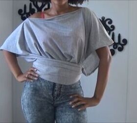 how to make a quick easy diy wrap shirt you can style 5 ways, Ways to style a wrap shirt