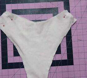 how to sew underwear cute matching tank top panty set, Pinning the underwear pieces together