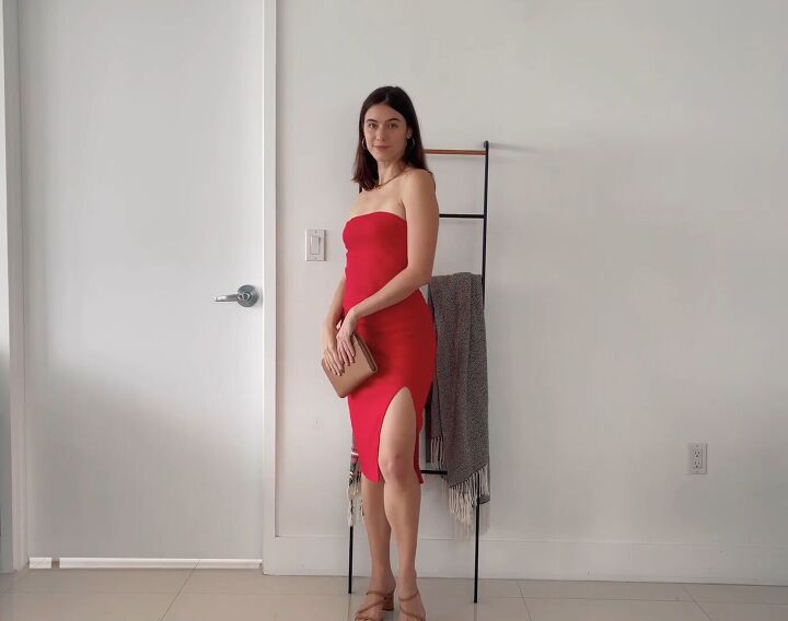 9 cute spring summer dresses how to style them, Sexy red dress with a side slit
