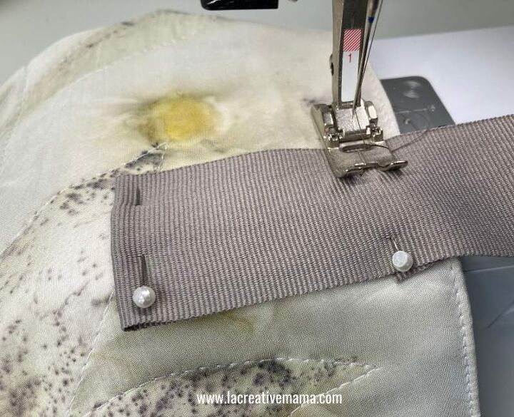 how to make a drawstring bag using eco printed fabric
