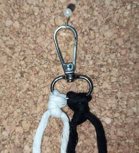 diy heart keychain with cotton rope