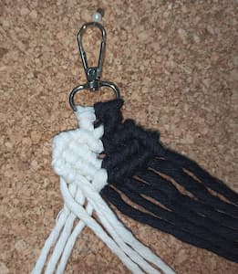 diy heart keychain with cotton rope