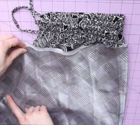 pjs or streetwear how to make diy cropped pants out of a slip dress, Tracing the pattern from a pair of pants