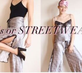 PJs or Streetwear? How to Make DIY Cropped Pants Out of a Slip Dress