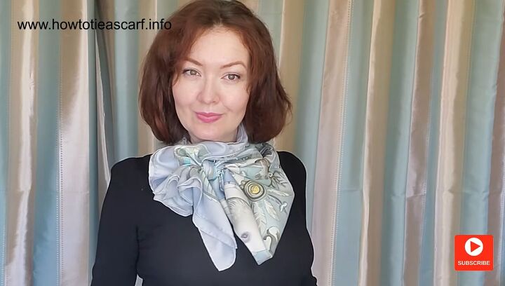 3 cute easy ways you can style a silk scarf with a scarf buckle, How to style a silk scarf with a scarf buckle