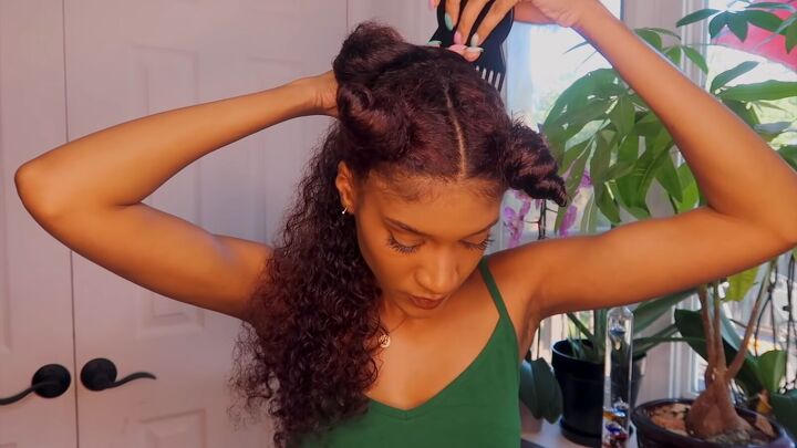 how to do perfect finger coils on natural hair, Tying hair into sections
