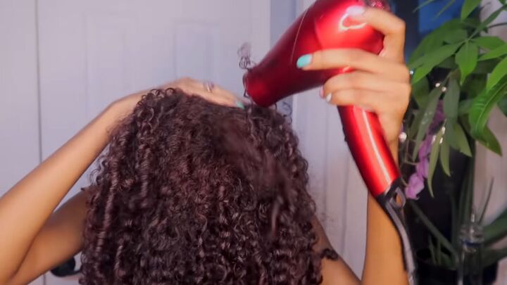 how to do perfect finger coils on natural hair, Blow drying natural hair