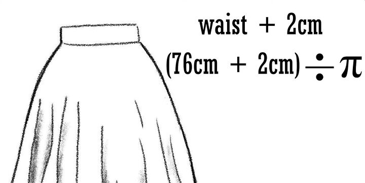 how to make a long diy half circle skirt pattern drafting sewing, Taking measurements for the half circle skirt